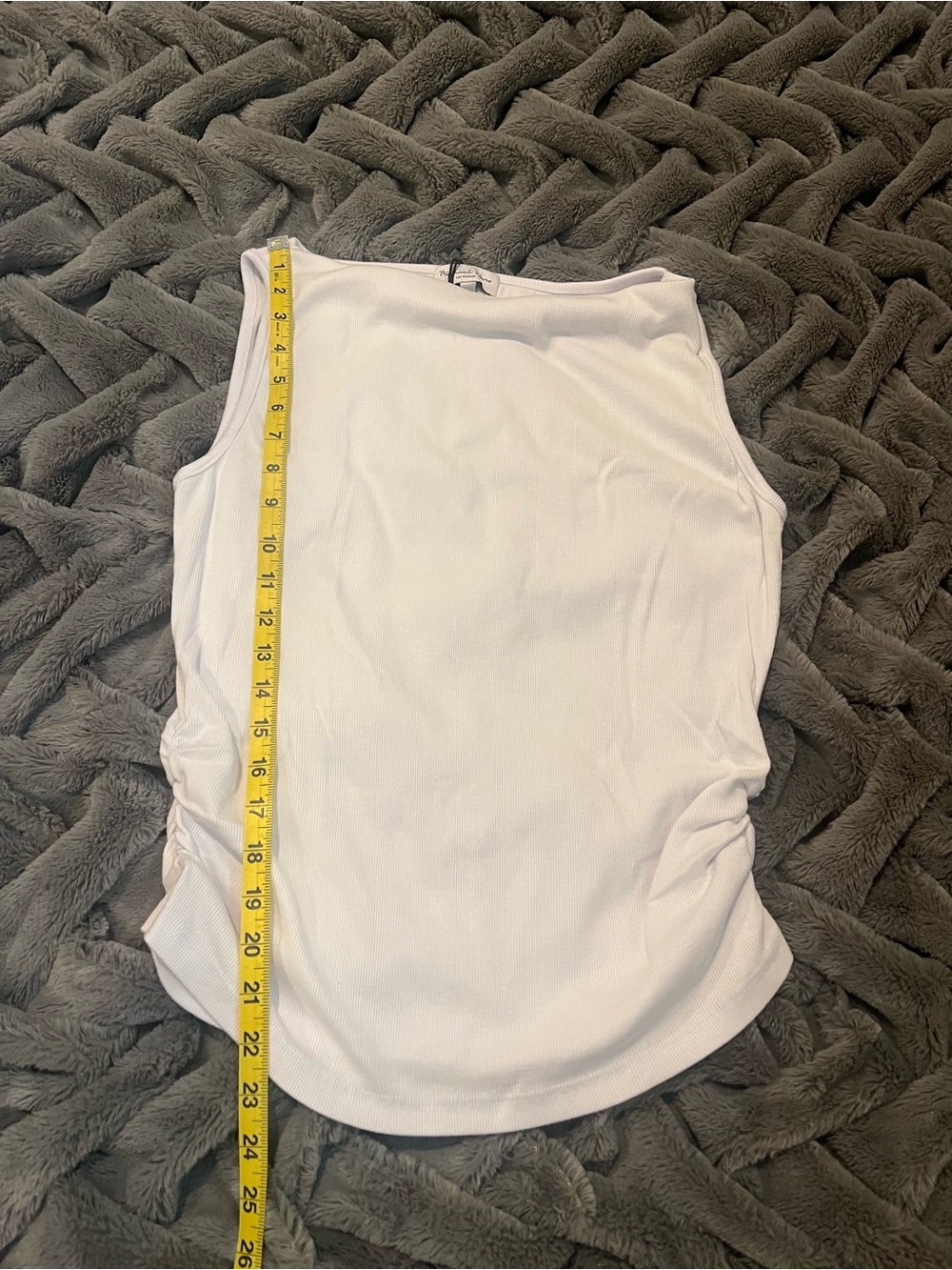 Michael Stars White Coco Ruched Tank - Picture 13 of 14